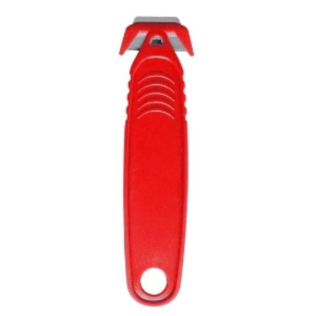 American Line Film Slitter Two-Sided Safety Box Cutter with Blunt Steel Punch - Cuts Cardboard, Plastic Wrap, Envelopes, Straps - Includes (1) Carbon Steel Blade - 66-0705