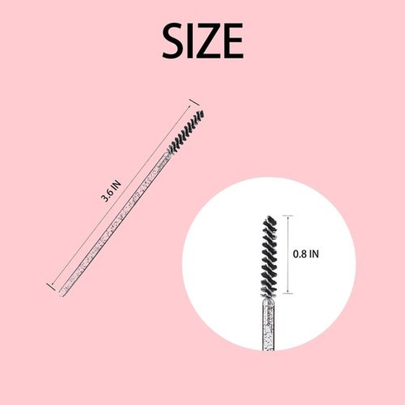 Skiennix Mini Spoolies for Eyelash Extensions - 100 Disposable Micro Brushes for Lash Techs