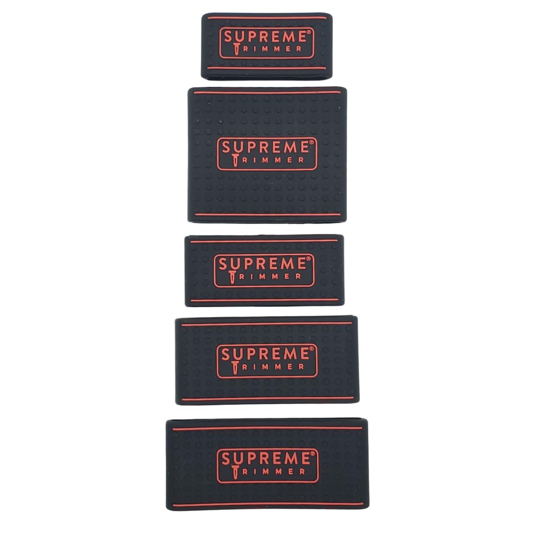 Supreme Trimmer SGR55 Professional Barber Grippers | 5 Piece Non-Slip Clipper Grips, Barber Sleeve for Hair Clipper | Black