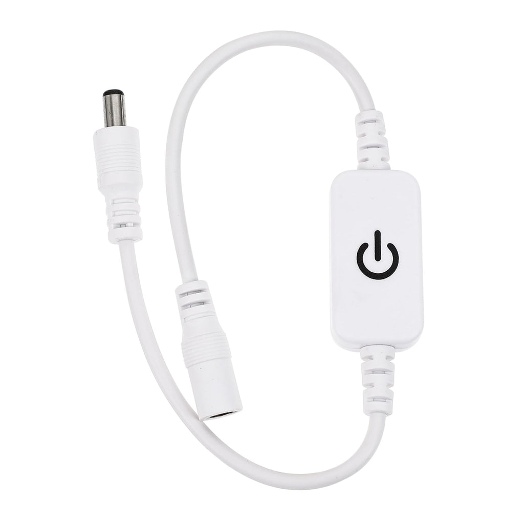 Uonlytech Touch Dimmer Switch Led Light with Inline Cable Controller Touch-Control Brightness Adjustment for Single Color Strip Lights Home Lighting Accessory for Steady Flicker-Free Dimming