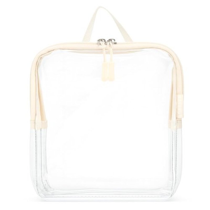 BORSALI TSA Approved Clear Toiletry Bag - Quart Size for 3-1-1 Liquids | Travel Organizer in Cream