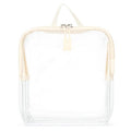 BORSALI TSA Approved Clear Toiletry Bag - Quart Size for 3-1-1 Liquids | Travel Organizer in Cream