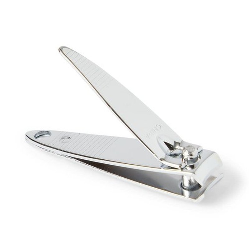 Medline Fingernail Clippers, Heat-Treated Steel, Precision Clipping, Ridged Edge for Improved Grip, Chrome-Finish, Box of 24 Each