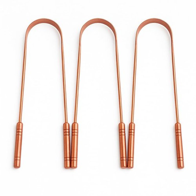 ALADEAN Copper Tongue Cleaner with Case, Pack of 3, Tongue Scraper for Adults, Oral Care & Hygiene (3pc Pack)