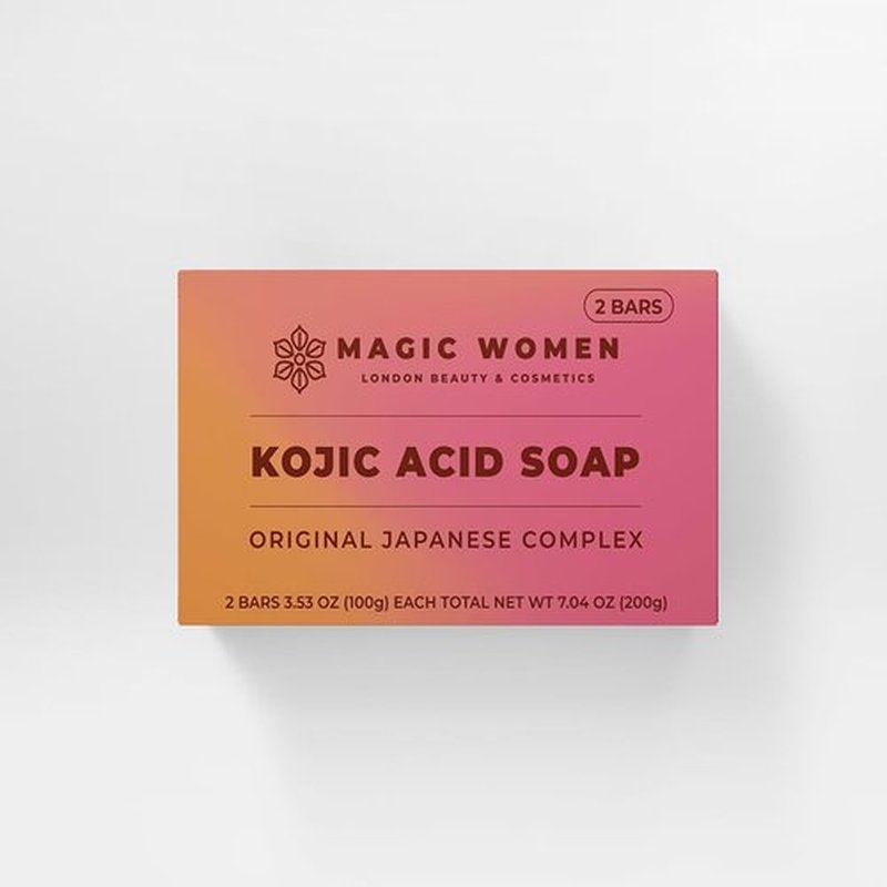 MAGIC WOMEN Kojic Acid Soap Dark Spot Remover – 2 Bar (3.5 oz Each) with Vitamin C, Retinol, Turmeric, Natural Skin Brightening