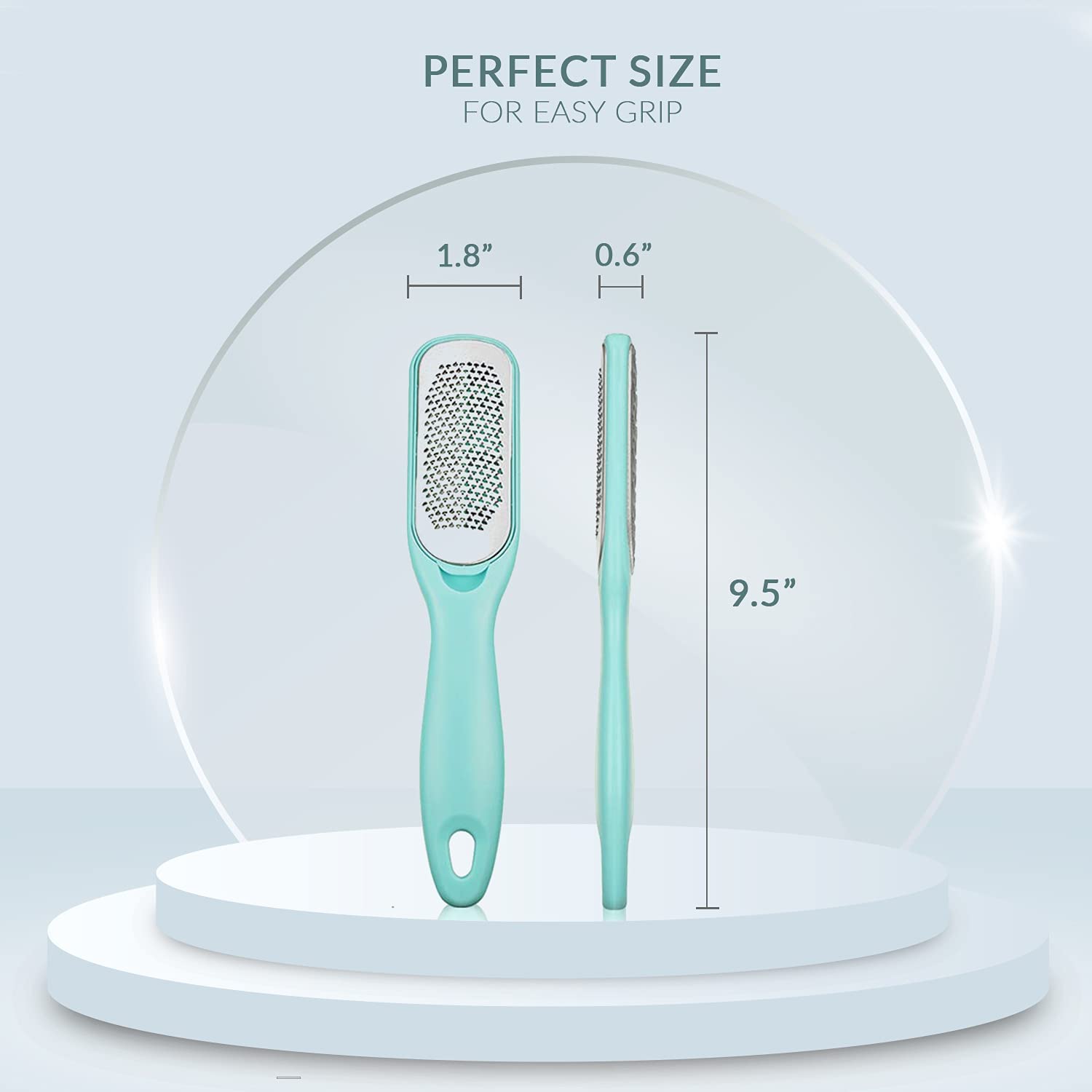 Relax Tony Callus & Dead Skin Remover – Dual-Sided - for Wet & Dry Exfoliation: Scrub, File & Rasp for Smooth Feet - Pedicure Tool - Foot File Callus Remover Tool - Pedicure Kit