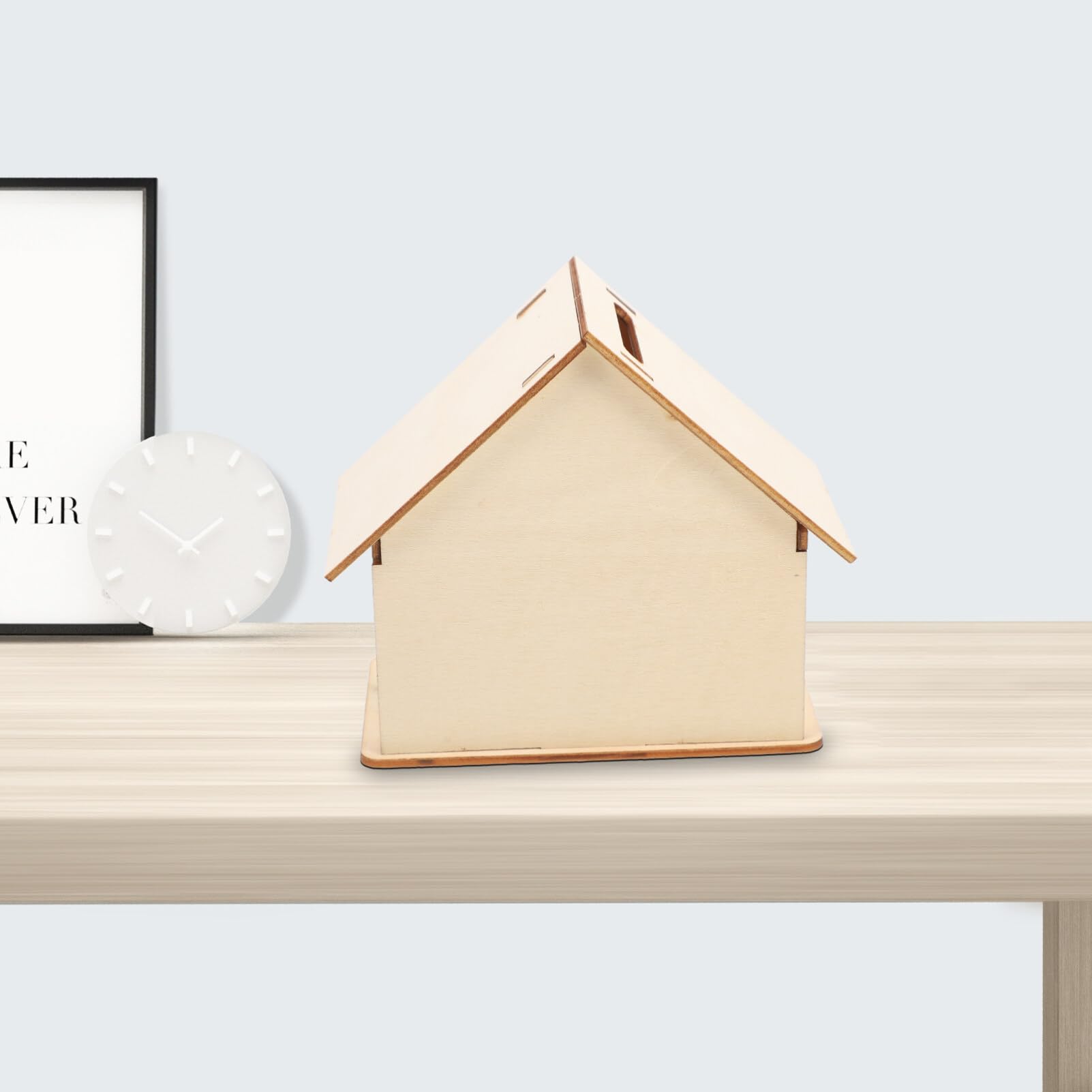 Angoily 20 Pcs DIY Piggy Bank Kids Unfinished Wood House Piggy Bank Coin Saving Box Change Container Craft Kit for Children to Decorate Doodle and Save Coins 4.13 X 8.66 X 3.93 in