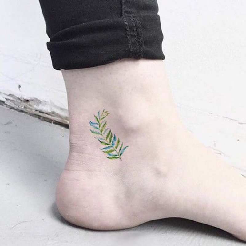 Oottati 6 Sheets Tiny Small Temporary Tattoos For Women Men Finger Hands Neck Wrist Face, Cute Long Lasting Cartoon Fake Tattoo Stickers For Kids Boys Girls Green Leaf Clover