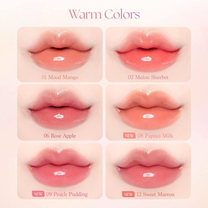 dasique Juicy Dewy Tint (09 Peach Pudding) 0.12 oz | Light Application with moisture | Long Lasting & wearing Glossy Lip Stain, Non-sticky | Vegan, Cruelty-free | Korean makeup | stocking stuffers