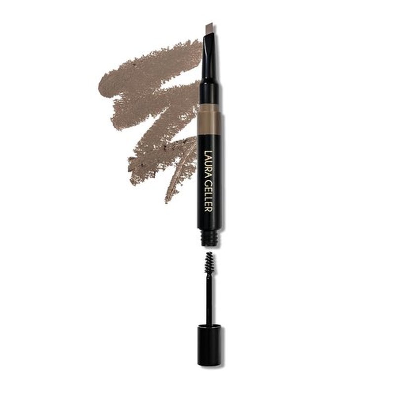 Laura Geller Sculpt-N-Stay 2-in-1 Waterproof Eyebrow Pencil & Gel - Taupe | Defines, Sets & Fills Sparse Brows