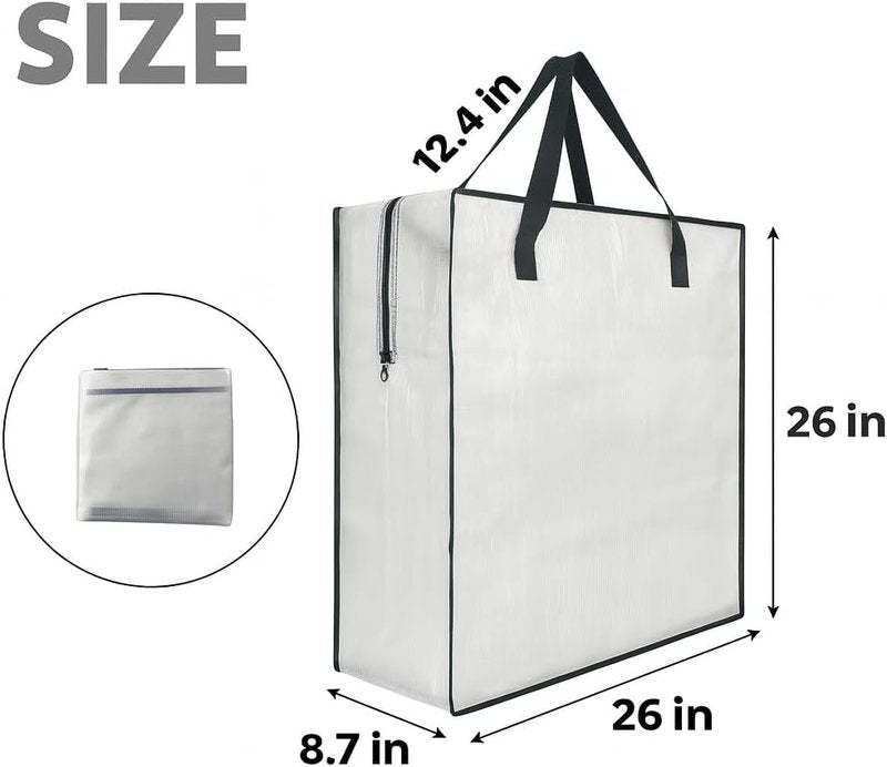 Clear Wreath Storage Bag by [Brand Name] - 26 Inch Square Organizer with Zipper & Handles | Multi-Purpose Tote for Holiday Decor & More