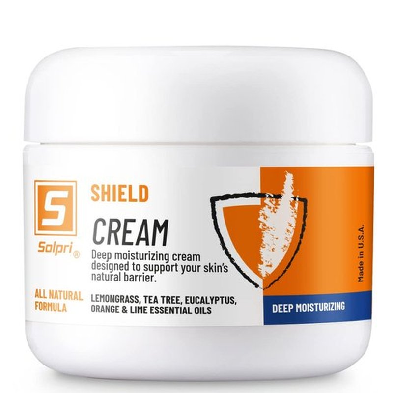 Foot Cream & Balm for Athletes – Solpri Shield Thick Moisturizing Barrier with Tea Tree, Shea Butter & Beeswax – Post-Wash Care for Dry, Cracked Feet – 2 oz