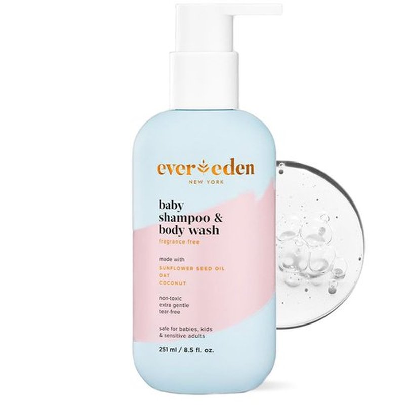 Evereden Baby Shampoo & Body Wash - Gentle 2-in-1 Hydrating Formula for Sensitive Skin | 8.5 fl oz