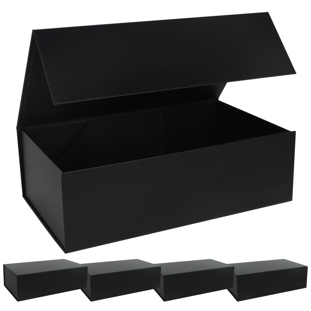 LFBOX Black Gift Box with Magnetic Lids 5 Pack