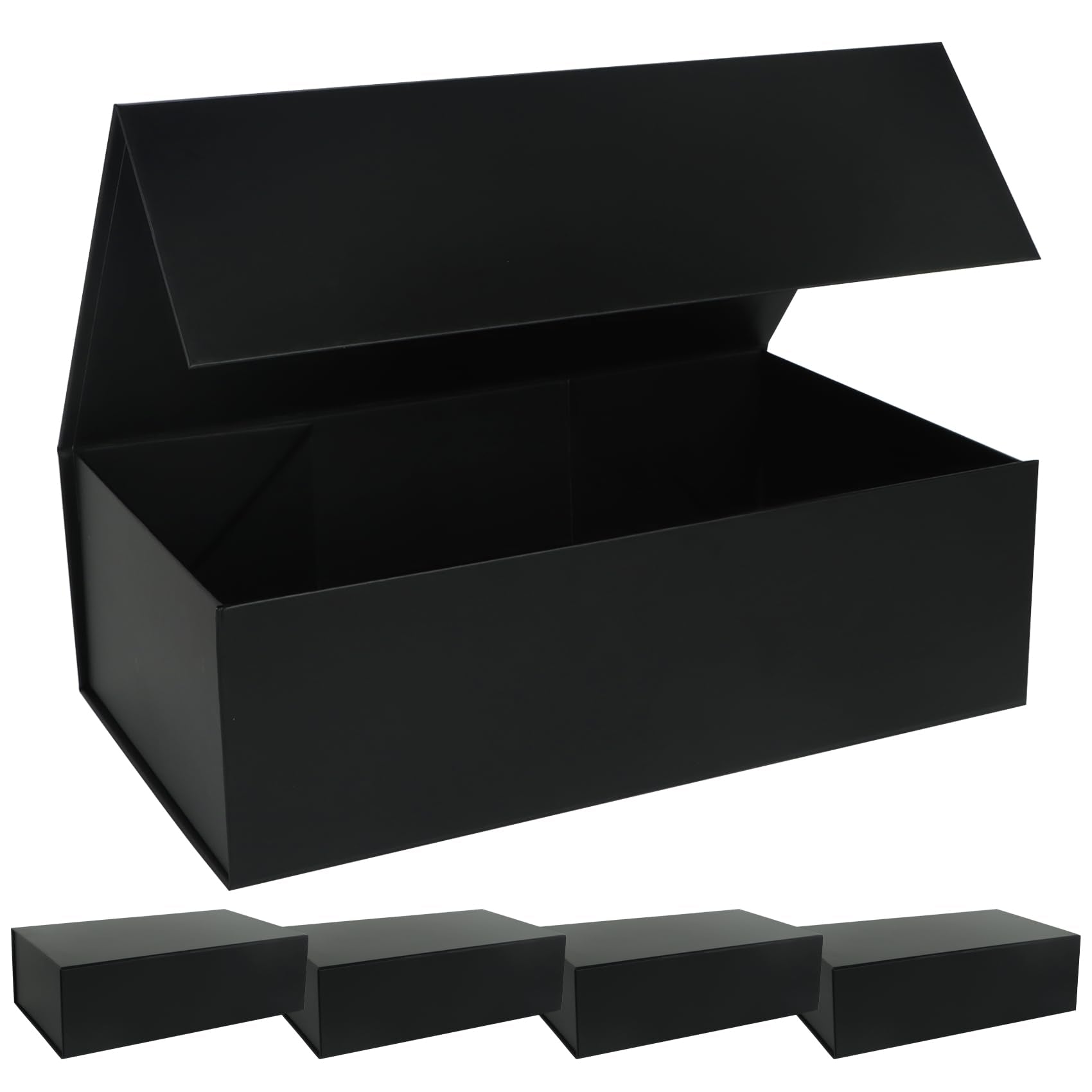 LFBOX Black Gift Box with Magnetic Lids 5 Pack