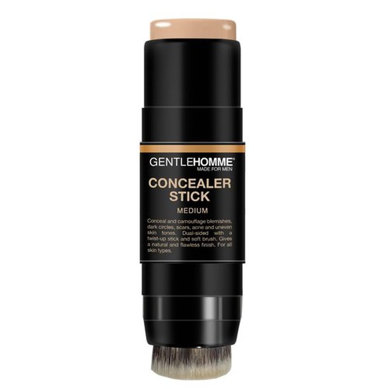 Skiennix Concealer Stick with Brush for Men - Full Coverage Dark Circle Eraser | Dual-Sided, Buildable (Medium)