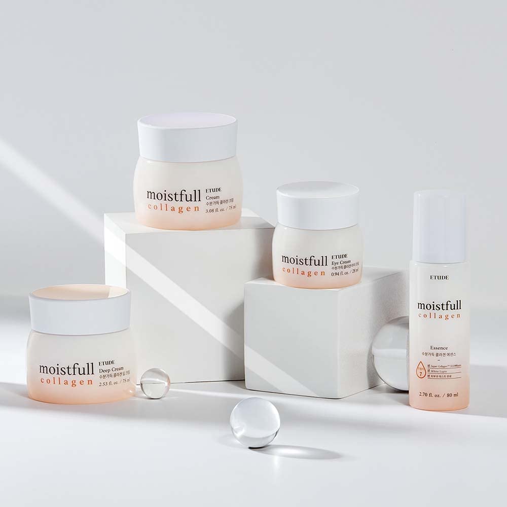 ETUDE Moistfull Collagen Cream, Face Moisturizer, Super Collagen Water, Macadamia Seed Oil, Lupinus Albus Protein, Deep Moisturizing Cream, Korean Skin Care, Beauty (2.53 Fl Oz)