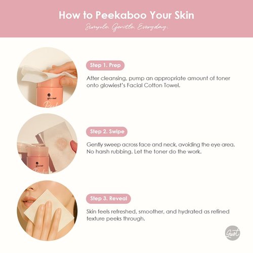 glowiest AHA PHA Gentle Exfoliating Toner for Daily Use – Hydrating, Pore-Refining, Sensitive Skin Friendly (Peekaboo Skin Perfecting Toner)