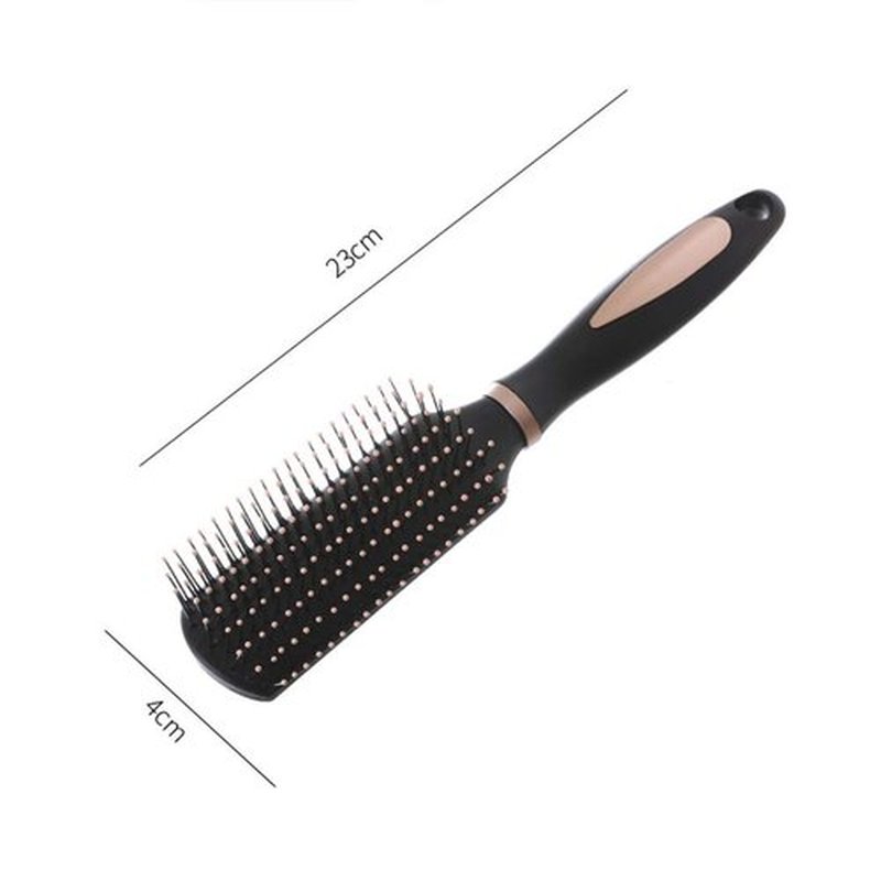 Skiennix Anti-Static Massage Hair Brush - Nylon Bristle Pins for All Hair Types | Rectangle Design