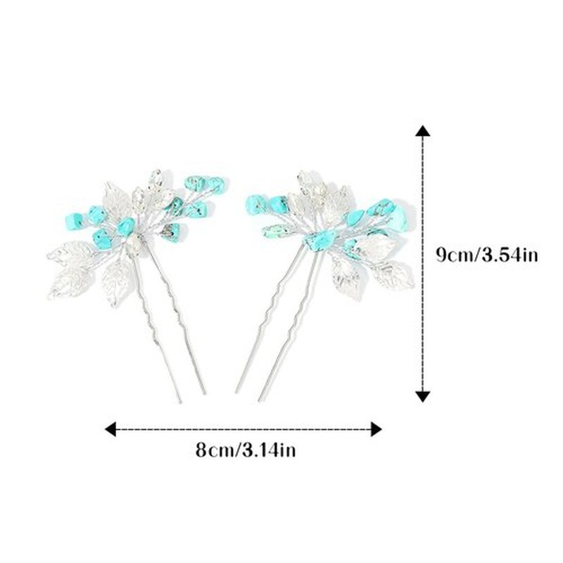 Earent Turquoise Hair Accessories Bridal Hair Pins for Women