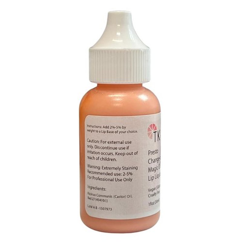 TKB Lip Liquid - Presto Change-o Magic Color| Color Additive, Unique Lip Color, Lip Transformation| Vegan, Gluten & Cruelty Free| Made in USA (1floz (30ml))