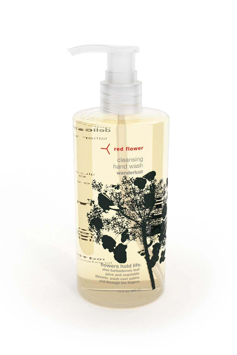 Red Flower Wanderlust Cleansing Hand Soap – Cleanse & Hydrate Botanical Antibacterial Hand Soap, Vegan, Sulfate-Free 10 oz