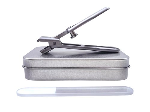 Mighty Clip Professional Nail Clippers, Heavy Duty Toe Nail Cutter with Storage Box, Multicolor (Silver)
