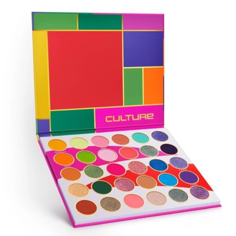 Juvia's Place Culture Palette - 30 Pigmented Eye Shadows in Yellow, Green, Pink, Purple & Orange