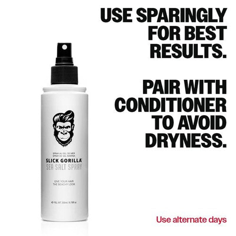 Slick Gorilla Sea Salt Spray for Men 200ml (6.76 fl oz) | Texturizing Sea Salt Hair Spray | Lightweight Volume Mist | Matte Finish | Natural Texture | Flexible Hold