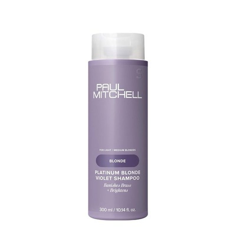 Paul Mitchell Platinum Blonde Violet Shampoo - Banish Brass, Brighten Light to Medium Blonde, Silver, Gray Hair