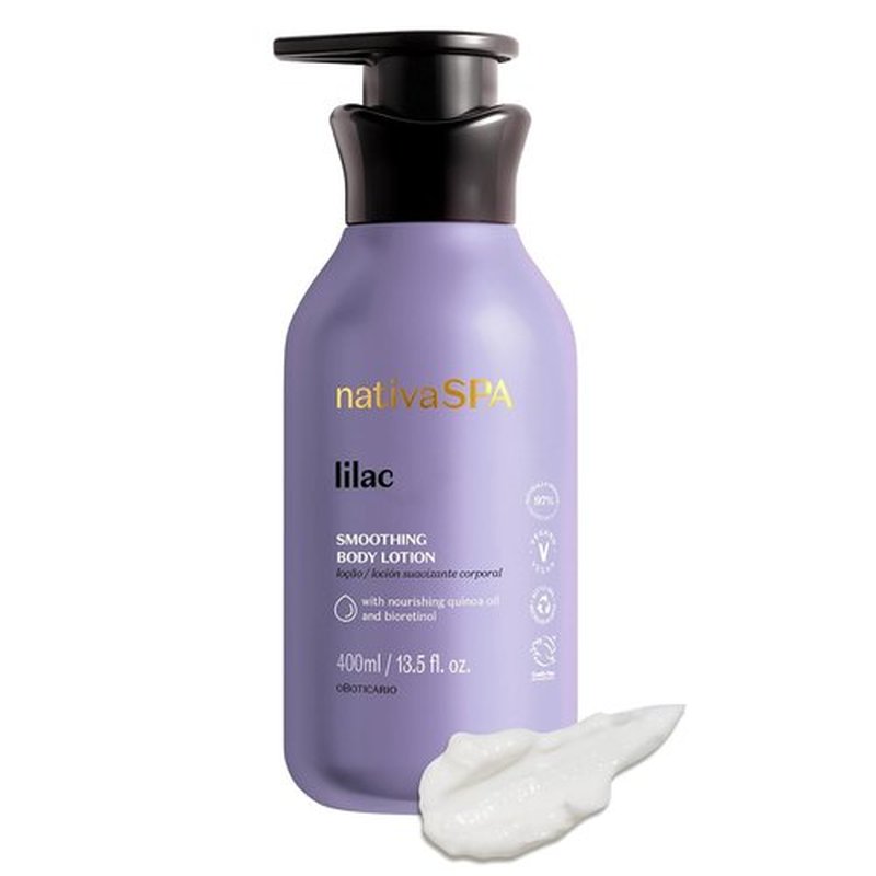 Nativa SPA by O Boticário - Lilac Body Lotion with Nourishing Quinoa Oil & BioRetinol | 13.5 Ounce Moisturizer