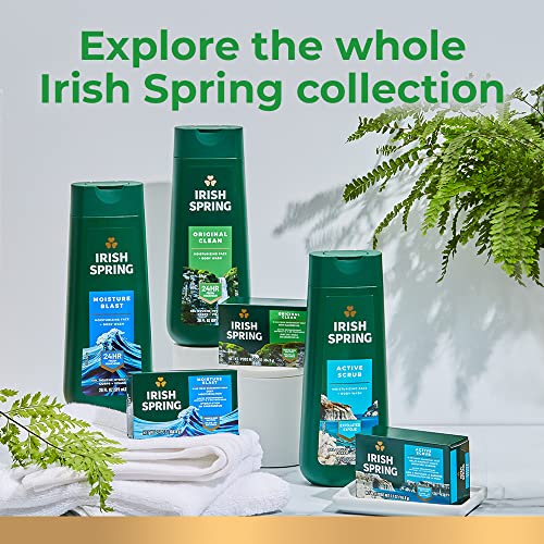 Irish Spring Men's Body Wash Shower Gel, Charcoal Refresh, 20 Fl Oz (Pack of 4)