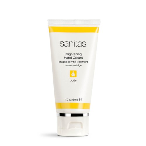 Sanitas Skincare Brightening Hand Cream, Vitamin C, Hand Lotion for Dry/Dull Skin, 1.7 Ounces