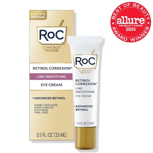 RoC Retinol Correxion Under Eye Cream - Reduce Dark Circles & Puffiness | Anti-Aging Treatment, 0.5 oz