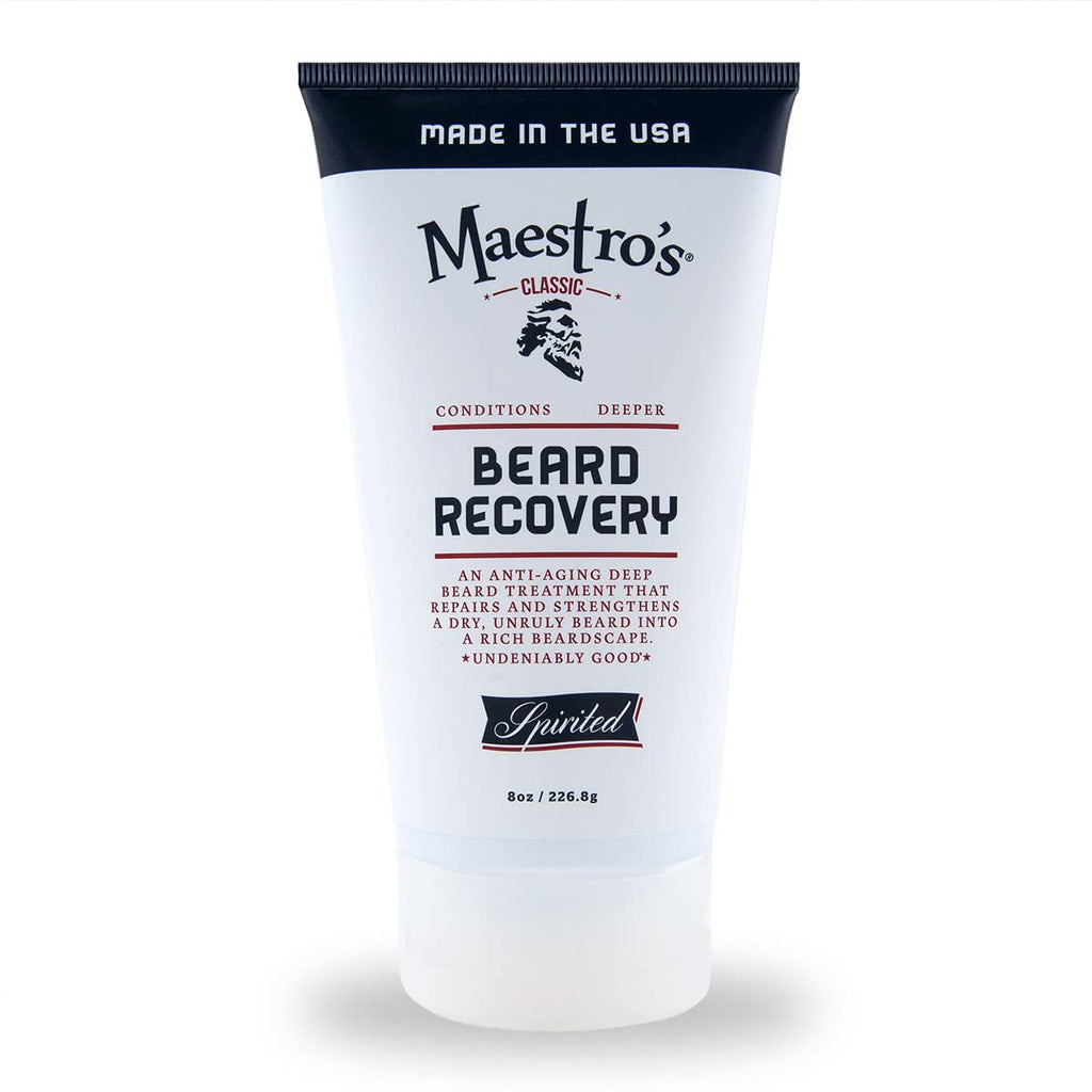 Maestro's Classic Beard Recovery Tube – Mark of a Man Blend | Beard Moisturizer for All Hair Types | Hydrating, Soothing & Softening Beard Conditioner for Men, 8 Ounce
