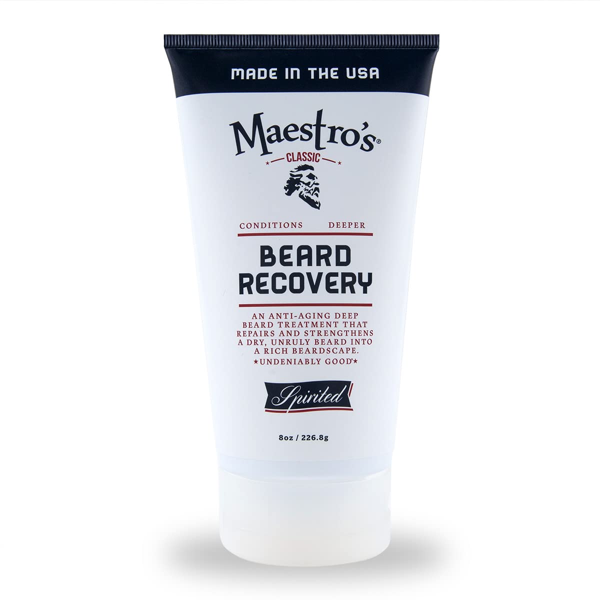 Maestro's Classic Beard Recovery Tube – Mark of a Man Blend | Beard Moisturizer for All Hair Types | Hydrating, Soothing & Softening Beard Conditioner for Men, 8 Ounce
