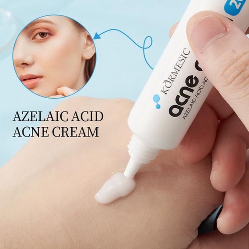 Azelaic Acid Acne Treatment Cream - 20% Glycolic Acid & Hyaluronic Acid, Oil Control, 20g