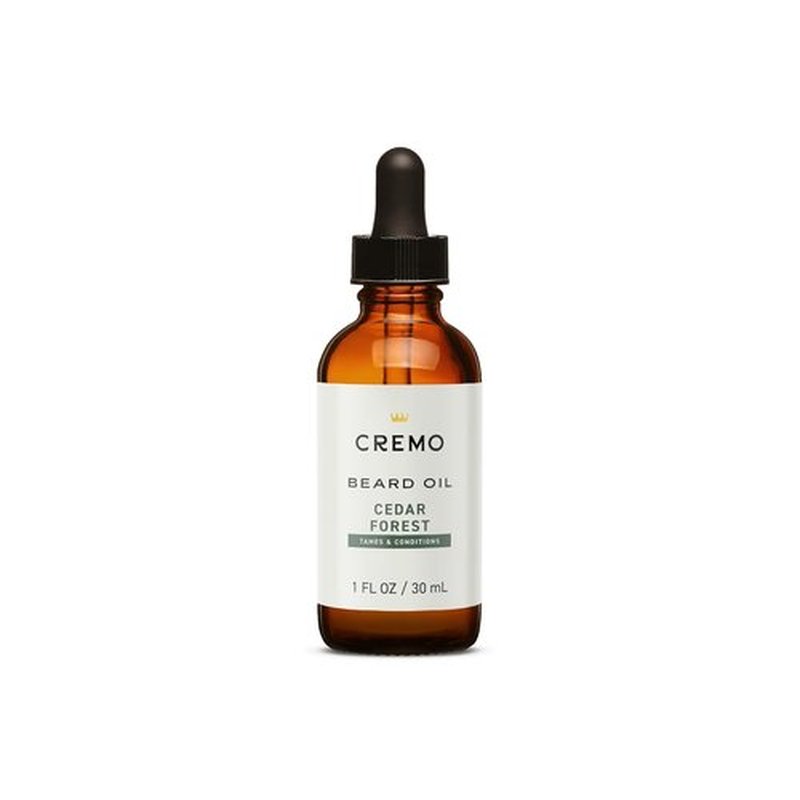 Cremo Beard Oil - Revitalizing Cedar Forest | 1 Fl Oz - Restore Moisture & Soften Beard, Relieve Itch