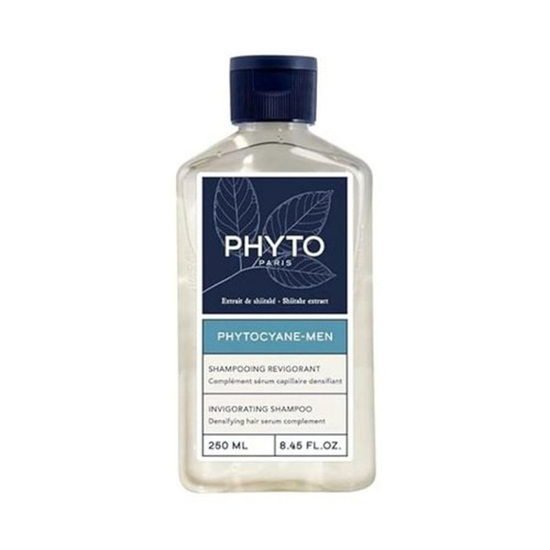 PHYTO PHYTOCYANE Men Invigorating Shampoo, Hair Thinning Treatment Shampoo, 8.45 fl.oz.
