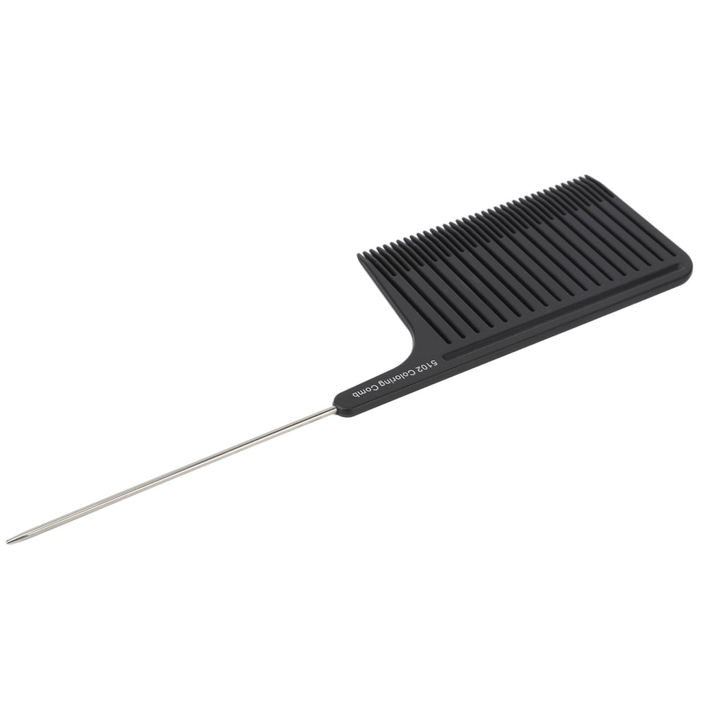 Hair Highlight Comb, Professional Hair Stylist Comb with Stainless Steel Rat Tail, Ergonomic Design, Use, Premium Material, Practical and Versatile for Home and Salon (Black)