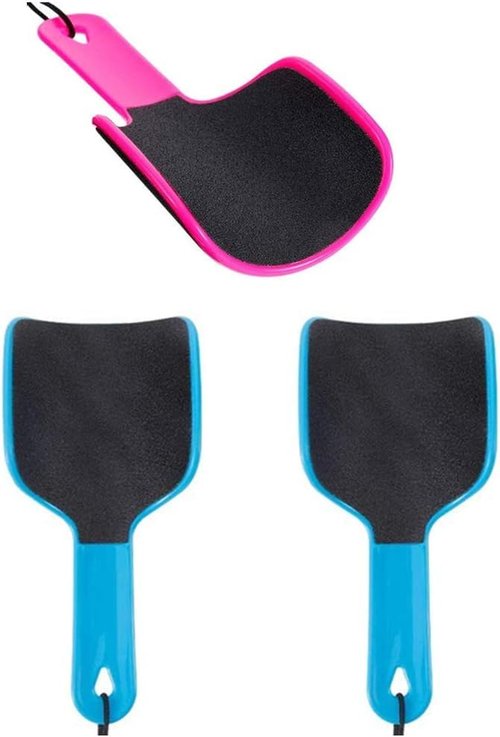 CHIYUYISEN Curved Foot File U-Shaped Design,Foot Pedicure Kit Foot Rasp Exfoliating Scrub Rub Board Double-Sided Dead Skin Calluses Removal Pedicure ，3 Colors