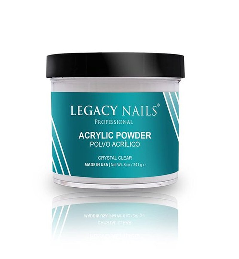 Legacy Nails Professional CLEAR ACRYLIC POWDER - 241g / 8oz. - High-Quality, Fast-Drying Formula for Nail Extensions, Sculpting & Overlays, Salon-Grade, Long-Lasting Finish