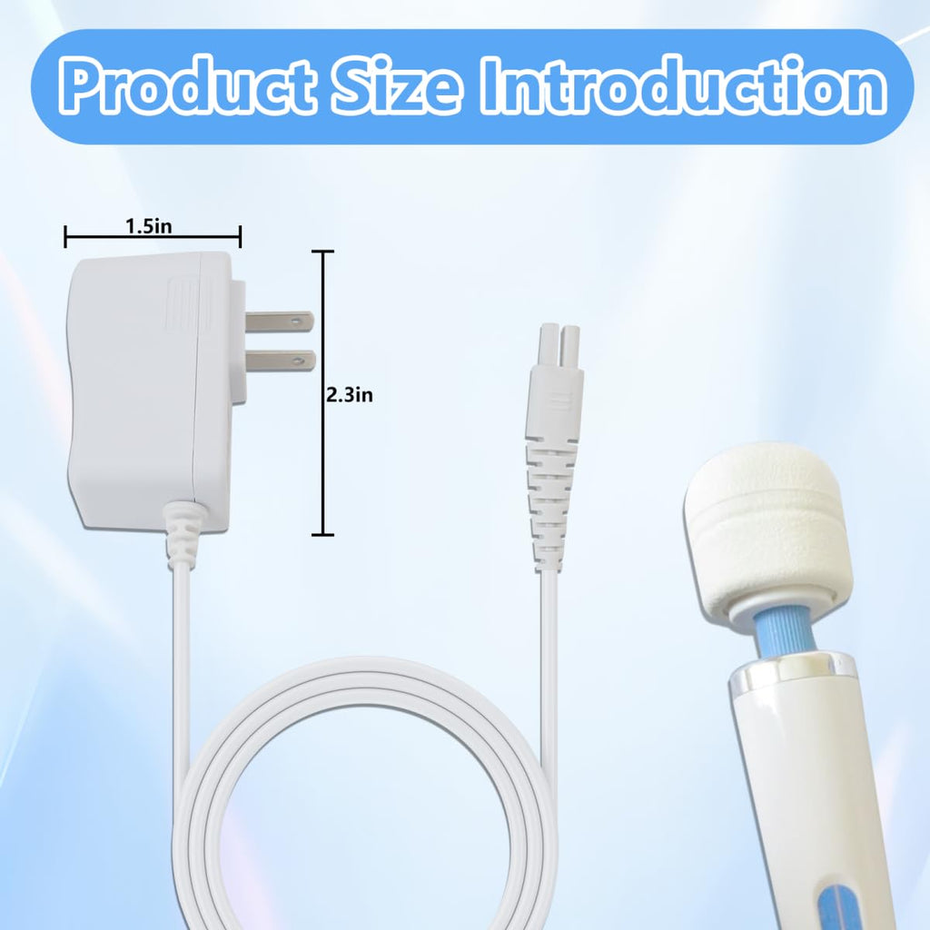 RGNEIN Power Cord for Magic Wand Plus HV-265 HV265 Repl. AC Adapter Charger for Magic Wand Rechargeable HV-270 HV270