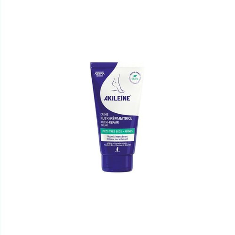 Akileine Nutri-Repair Foot Cream - Ultra-Hydrating Foot Moisturizer Cream for Dry Cracked Heels and Feet, Deep Nourishment For Callus, 24-Hour Moisturization, 5 Fl Oz