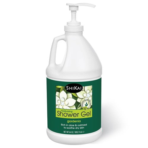 ShiKai Daily Moisturizing Shower Gel (Gardenia, 64 oz) | Gentle Soap-Free Body Wash for Dry and Sensitive Skin | With Aloe Vera & Oatmeal