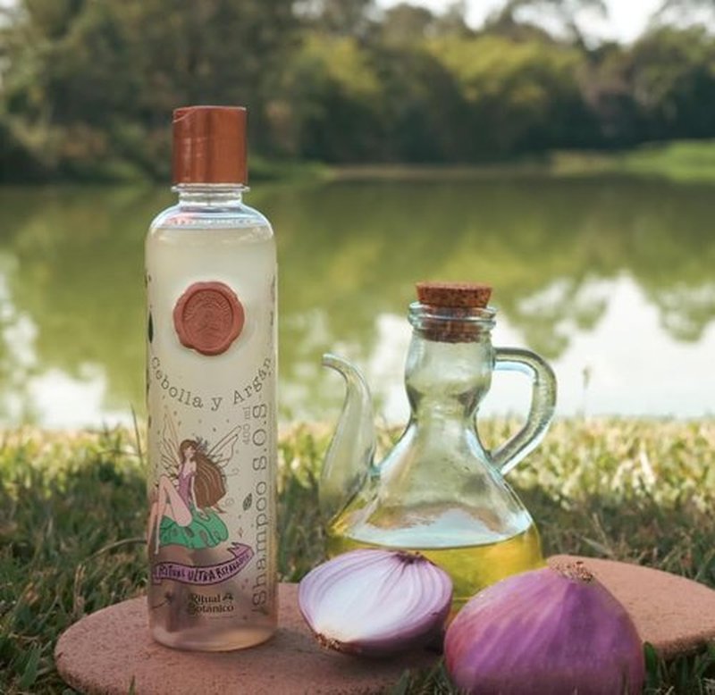 RITUAL BOTANICO KIT Ultrareparador y Acelerador de Crecimiento S.O.S. Shampoo de Cebolla y Argán + Tratamiento Intensivo PLEX con Banano y Aguacate 100% Colombiano.