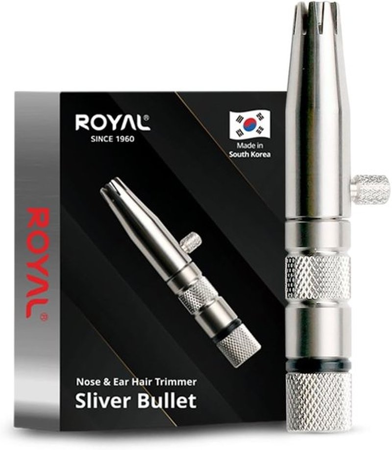 Royal Premium Manual Nose Hair Trimmer for Men - Battery-Free, Waterproof Stainless Steel Grooming Tool | ET-3