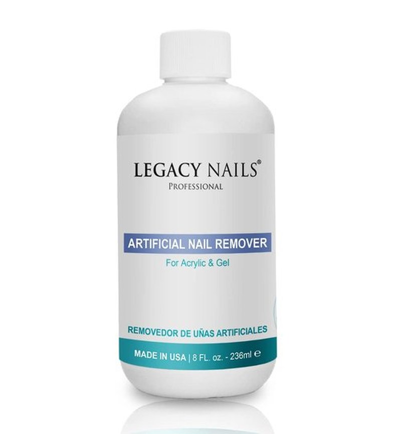 Legacy Nails Artificial Nail Remover 8 FL OZ / 236ml - Professional Nail Salon Formula – Removes Acrylic and Gel – Performs Gently and Quickly - Perfect for Nail Wraps or Soaking Trays