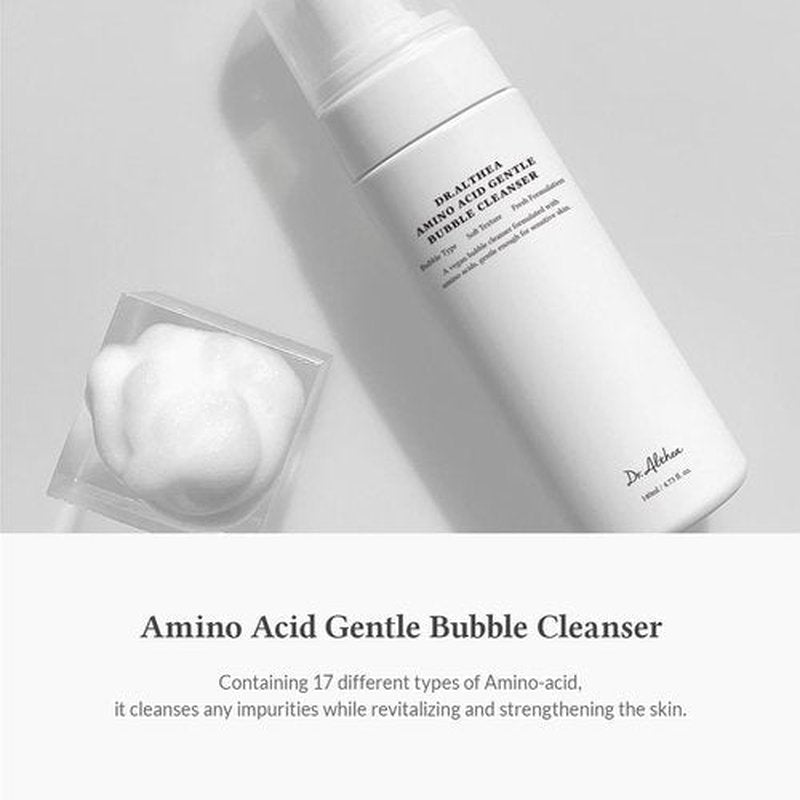 Dr.Althea Amino Acid Gentle Bubble Cleanser - Daily Foam Face Wash for Sensitive Skin | Vegan | 4.73 fl oz