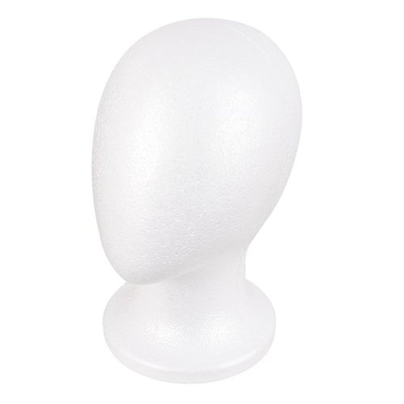 MapofBeauty Mannequin Heads Foam Wigs Holder Hats DIY Wig Head Styrofoam Wig Stand (White)